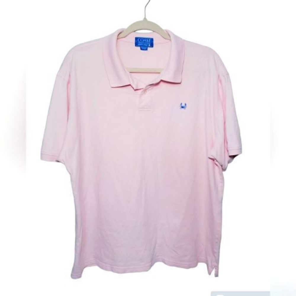 Coast  Pawleys‎ Island Men's Pink Polo Size Large